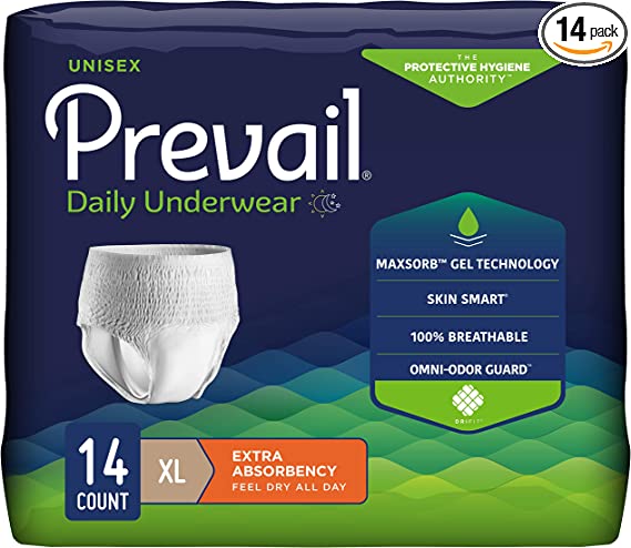 Prevail Adult Incontinence Underwear Men Women XL 14