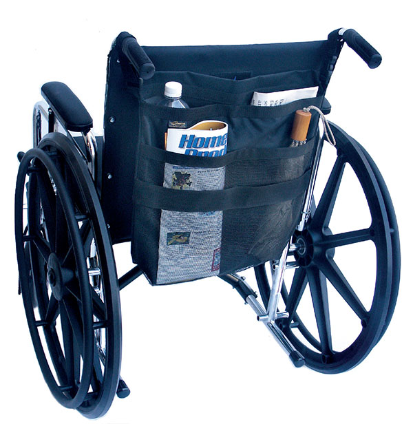 Wheelchair back pockets